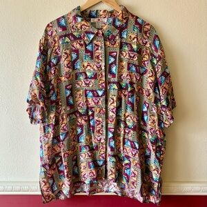 Vintage Stunt Collections 100% Silk‎ Top